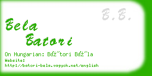 bela batori business card
